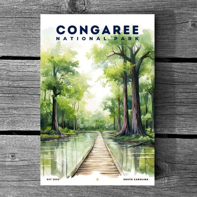 Congaree National Park Poster, Travel Art, Office Poster, Home Decor | S8 - image3